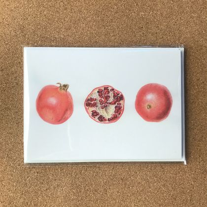 'Pomegranates' x 3 Fine Art Cards